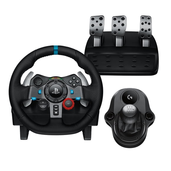 Logitech G29 SE Racing Combo: G29 Driving Force Racing Wheel and Pedals, Force Feedback + Driving Force Shifter - For PS5, PS4 and PC, Mac - Black