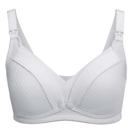 

KaLI_store Sports Bras for Women High Support Women s Comfort Workout Sports Bra Low-Impact Activity Sleep Bras Silver 80B