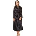thumbnail image 2 of Women's Long Silky Poly Satin Robe in Variety of Colors, Sizes S-XL, Up2date Fashion Style-Gwn14, 2 of 2