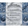 thumbnail image 5 of Soimoi 56 Inch Wide Waterproof Taffeta Fabric by The Yard | Blue Leaves Print | Outdoor Use for Furniture Covers, Umbrellas, Patio Decor & More, 5 of 7
