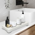 thumbnail image 1 of Marble Bathroom Tray, Perfume Plate Organizer Jewelry Dish Holder Cosmetic Tray White, 1 of 8