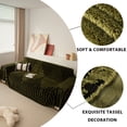 thumbnail image 5 of HUGNEO 71"x51" Chenille Sofa Cover, Non Slip Soft Tassel Couch Cover, Machine Washable Furniture Protector for Kids Pets, Dark Green, 5 of 11
