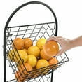 thumbnail image 5 of 3-Tier Wire Market Basket Storage Stand for Fruit, Vegetables, Households for Bedroom, Living Room, Office, 5 of 8