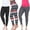 Black, Charcoal, Red/Grey, variant on White Mark Women's Pack of 3 Plus Size Casual Leggings