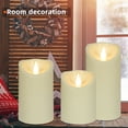 thumbnail image 4 of Cacou 3-Pack Flickering LED Flameless Candles with Remote Control for Home Decor and Mood Lighting, 4 of 7