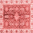 thumbnail image 1 of Ahgly Company Machine Washable Indoor Square Oriental Red Traditional Area Rugs, 3' Square, 1 of 4
