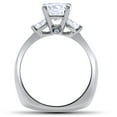 thumbnail image 2 of Pompeii 1 3/8ct 3 Stone Diamond Solitaire Engagement Ring 14K White Gold Lab Grown (FG,VS), 2 of 3
