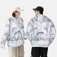thumbnail image 3 of Rocae Sea Animals Print Breathable Sun Protection Hoodie Quick-Dry Lightweight Long Sleeve Hoodie Unisex Running Sports Shirt Medium, 3 of 9