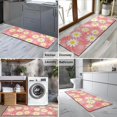 thumbnail image 2 of Pink Daisy Flower Yellow Centers Pattern Kitchen Rug Mat,Kitchen Runner Rugs Non Skid Washable,Decorative Kitchen Floor Mats for Kitchen,Sink,Laundry,17"X47", 2 of 5