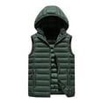 thumbnail image 1 of YIFUNIN Men's Ribbed Pattern Vest, Casual Fashionable Sleeveless Cotton Jacket, Solid Color Fitted Hooded Waistcoat for Layering in Fall,Army Green,3XL, 1 of 4