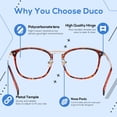 thumbnail image 4 of Gafas con bloqueo de luz azul DUCO para hombre Gafas Blue Ray, 4 of 8