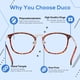 thumbnail image 4 of Gafas con bloqueo de luz azul DUCO para hombre Gafas Blue Ray, 4 of 8