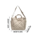 thumbnail image 3 of EGNMCR Organization and Storage, Storage Bins, Storage Containers Commute Large Capacity Tote Bag Student Class Shoulder Bag Padded Crossbody Bag Soft Handheld Cloth Bag For Women Storage ba, 3 of 6