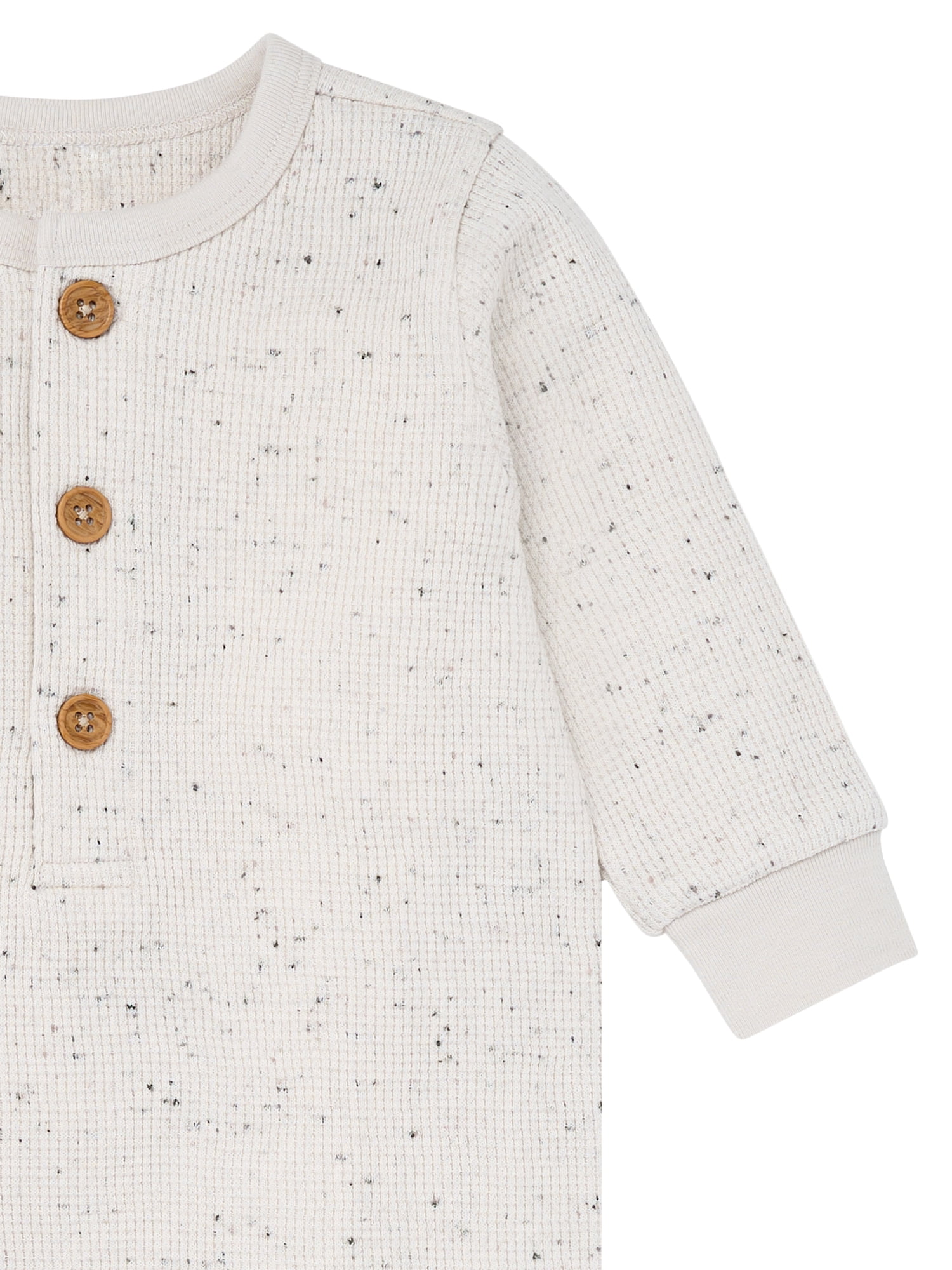 Modern Moments by Gerber Baby Boy Long Sleeve Slouch Romper, Sizes 0/3 Months - 24 Months