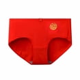 thumbnail image 2 of Cotton Underwear for Women Plus Size, Xunlbb Women's Red UnderwearSeamless Mid-waist Elastic Cotton Briefs For Women, 2 of 7