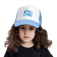 thumbnail image 2 of PAYOHTO Kids Palm Tropical Pattern Exotic Baseball Hat Back Adjustable Mesh Breathable Hats Sky Blue Trucker Cap Outdoor Fishing Sun Caps for Boys or Girls ages 4-10, 2 of 9