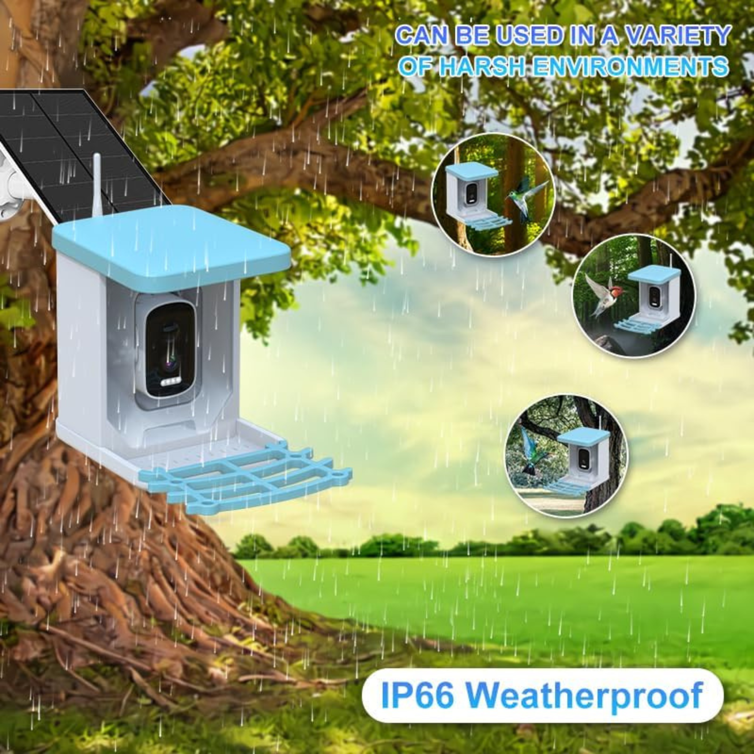 Bird Feeder with 5MP HD Camera & Solar Panel AI Bird Species Identification Smart Bird House - Live View Auto Capture Video for Backyard - Gifts for Bird Lovers