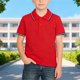 thumbnail image 1 of Blusa y camisa de manga corta con cuello vuelto y botones para niños Camiseta de manga corta con cuello vuelto y botones para niños Talla mediana a grande Casual Cómoda Top de poliéster para niños, 1 of 4