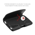 thumbnail image 2 of Luxmo Belt Holster for TCL 50 LE, Pouch Holder Phone Case, Magnetic Closure/Card Slot, PU Leather & Nylon - Black, 2 of 8