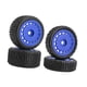 thumbnail image 5 of Juego de 4 llantas con buje, ligero y de fácil instalación. Piezas de repuesto para neumáticos y ruedas RC para coche o camión RC 1/24 (modelo Azul, 5 of 8