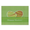 thumbnail image 3 of Easter Cutting Board, Colorful Eggs with Stripes on a Green Checkered Squares Background Banner, Decorative Tempered Glass Cutting and Serving Board, Small Size, Multicolor, by Ambesonne, 3 of 5