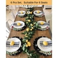 thumbnail image 4 of 13 Inch Round Placemats Set of 6, Black Christmas Non Slip Heat Insulation PP Table Mats, Snowman Snowflake Xmas Tree Gifts Washable Place Mats for Kitchen Dining Party Table Decor, 4 of 7