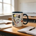 thumbnail image 4 of Taza de café de cerámica con diseños de útiles escolares, taza de agradecimiento para maestros. Un helicóptero., 4 of 9