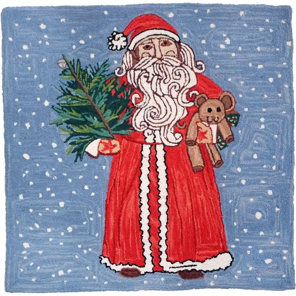 Whimsical Vintage Santa Wool Rug by Marcy Jackson