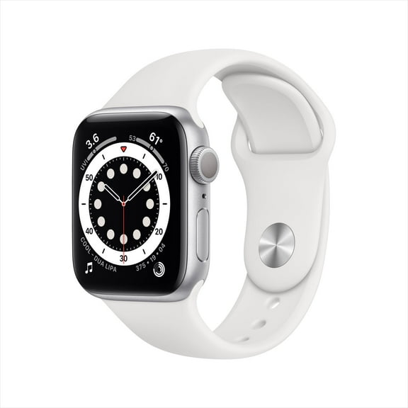 Pre-Owned Apple Watch Series 6 GPS, 40mm Silver Aluminum Case with White Sport Band MG283LL/A