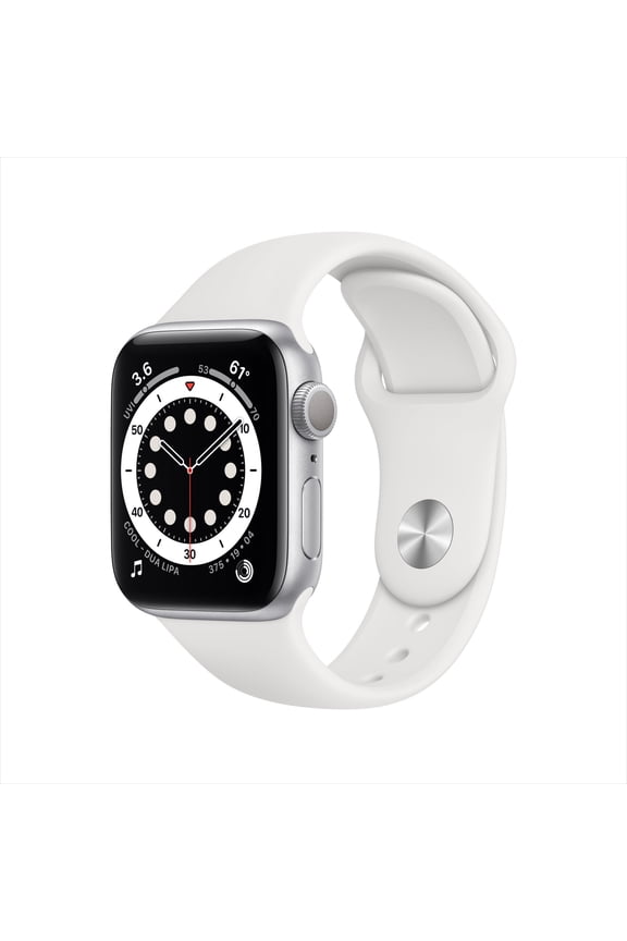 Pre-Owned Apple Watch Series 6 GPS, 40mm Silver Aluminum Case with White Sport Band MG283LL/A