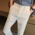 thumbnail image 4 of Pantalones de oficina elásticos para hombre, pantalones de trabajo color caqui para hombre, pantalones elásticos para vestir, ropa de sastrería para primavera, ropa clásica de lujo a la moda, 4 of 4