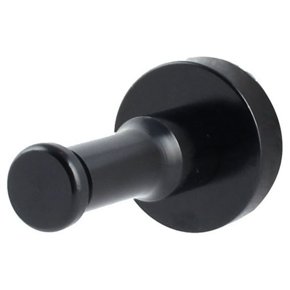 Uxcell Home Bathroom Metal Wall Mount Coat Towel Hanging Single Hook Hanger Holder Black