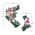 thumbnail image 2 of Elegant Artificial Plum Purple and Pink Rose Wedding Arch Decor - Set of 2, 2 of 4