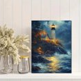 thumbnail image 2 of Qisvanset 12x16 Inch Rainy Lighthouse Canvas Wall Art, Nautical Ocean Scenery Art Home Interior Wall Decor, 2 of 8