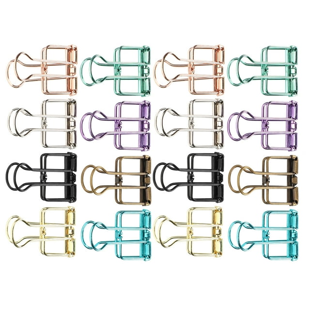 Multi-Color Binder Clips, Elegant Firm Hollow Binder Clips, Fashion Durable For Kitchen Office L,M,S
