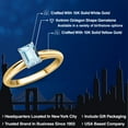 thumbnail image 2 of Gem Stone King 10K Two Tone Gold Sky Blue Aquamarine Engagement Ring for Women | 0.50 Cttw | Emerald Cut 6X4MM | Gemstone March Birthstone | Size 5, 2 of 6