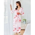 thumbnail image 3 of Ekouaer Women's Robe Long Waffle Knit Bathrobe Lightweight Soft Kimono Robes Loungewear, 3 of 6