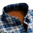thumbnail image 6 of Tawop Thermal Shirts for Men Fleece Plaid Casual Long Sleeve Shirts Button-Up Shirts ,Size 2XL, 6 of 6