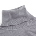 thumbnail image 5 of Women Pullover Turtleneck Oversized Sweaters Solid Loose Free-size Casual High Neck Batwing Long Sleeve Top Blouse (One Size, Gray), 5 of 6