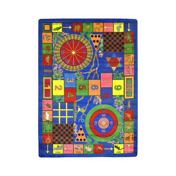 Joy Carpets Kid Essentials Active Play & Juvenile Teacher's Pet Rectangle Rug 7'8" x 10'9" Multicolor