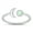 White, variant on Round Blue Simulated Opal Crescent Moon Ring Sterling Silver Size 10