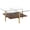 Brass/Walnut, variant on Evelyn&Zoe Otto 32" Wide Square Coffee table with White Lacquer, Blackened Bronze