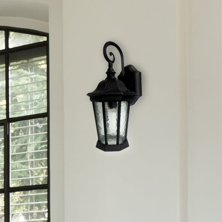 

AGCIWOQK Black and Clear Contemporary LED Outdoor Wall Sconce Light
