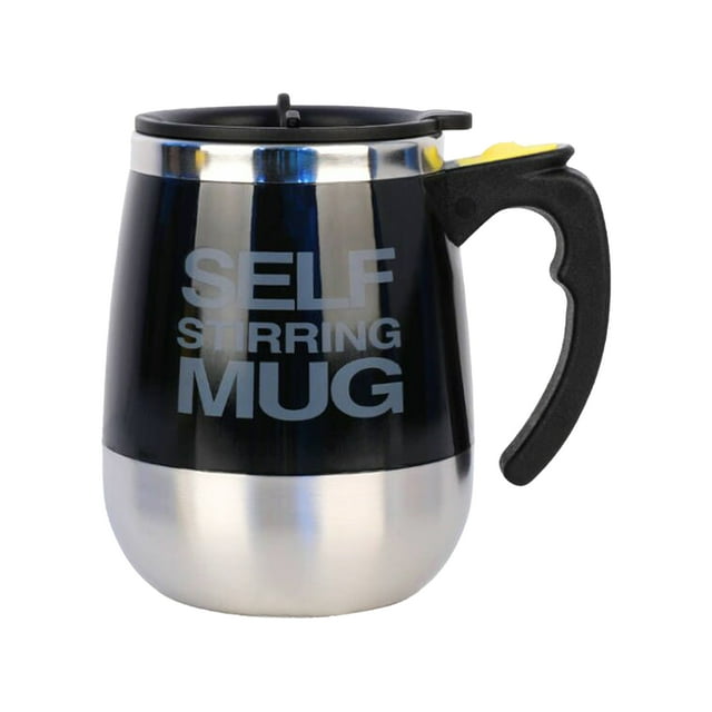 Licuadoras Irfora Taza autoagitadora de 400 ml con tapa Agitación automática Taza de café eléctrica de acero inoxidable Taza de café automezclante para café Leche Cacao Chocolate caliente Té Irfora Licuadoras