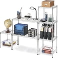 thumbnail image 7 of Xcity Storage Shelves, 1 Tier Heavy Duty Metal Shelving Unit, 350 LBS Capacity Adjustable Steel Wire Shelf Organizer for Pantry, Kitchen, Garage, 14" D x 14" W x 15" H, Chrome, 7 of 7