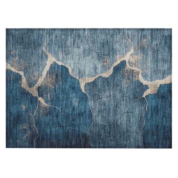 Dalyn Rugs Machine Washable Indoor/Outdoor Chantille Navy 1'8" x 2'6" Rug