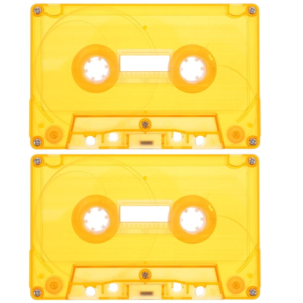 Estuche de almacenamiento para casetes de 2 piezas: Estuche retro de plástico transparente para casetes de audio vírgenes y pequeños artículos multimedia.