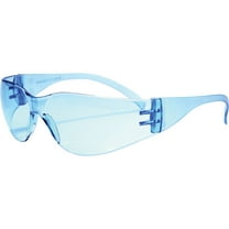 Blue Frameless Safety Glasses, Fog and Scratch-Resistant, UV Protection, 12-Count
