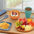 thumbnail image 5 of TINANA Wheat Straw Dinnerware Set, Service for 4, 36 PCS Unbreakable Plastic Plates and Bowls Sets, Dishwasher Microwave Safe - Multi Color, 5 of 8