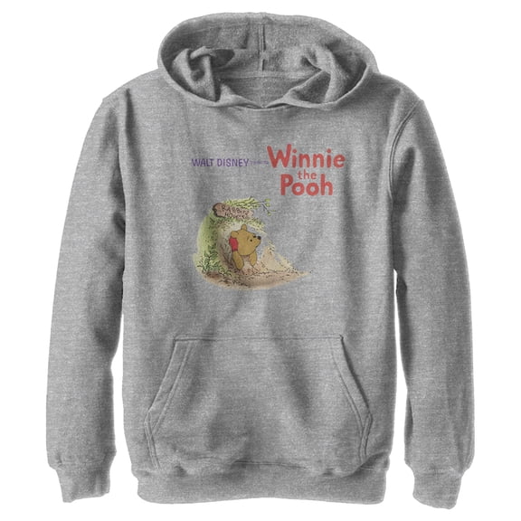 Boy's Winnie the Pooh Stuck in Rabbit's House Pull Over Hoodie Athletic Heather Small